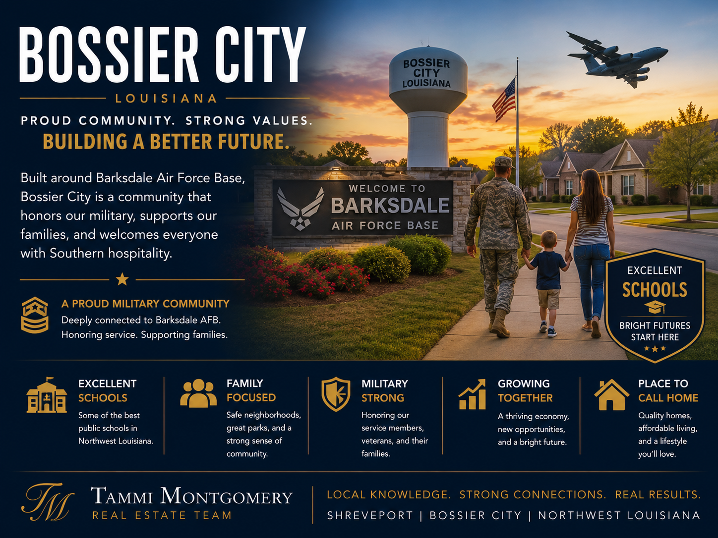 Bossier City Louisiana real estate neighborhoods and communities served by Tammi Montgomery