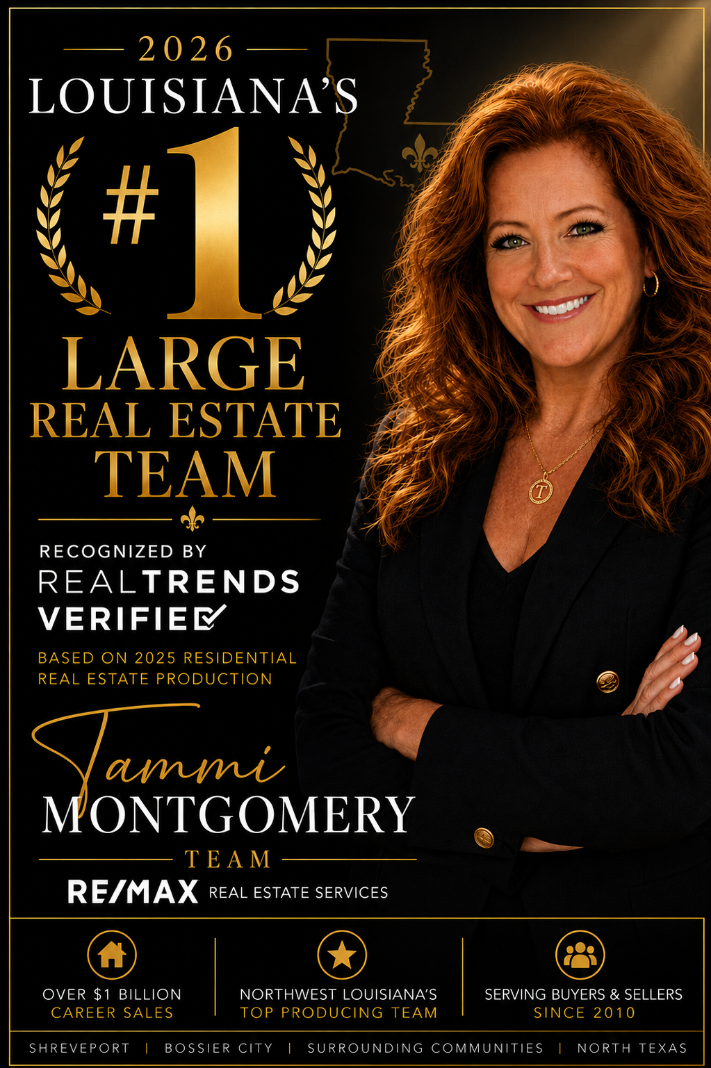 Tammi Montgomery - #1 Large Real Estate Team in Louisiana 2026 - RealTrends Verified