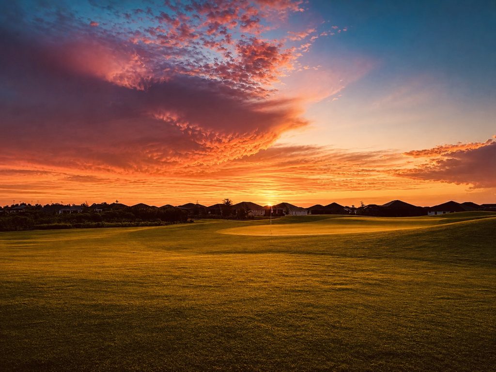 Sunset sky near the Village of Shady Brook, The Villages, Florida